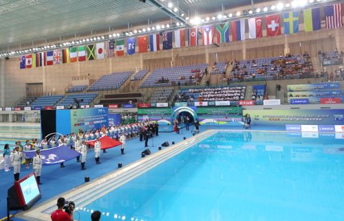 跳水世界杯在武漢體育中心開(kāi)幕</br>中國(guó)“夢(mèng)之隊(duì)”包攬首日兩金(圖1) 跳水世界杯在武漢體育中心開(kāi)幕</br>中國(guó)“夢(mèng)之隊(duì)”包攬首日兩金(圖1)