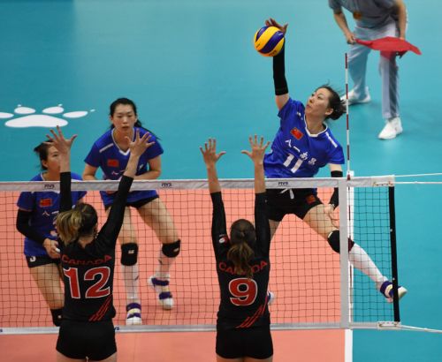 軍運會中國女排3-0加拿大(圖2) 軍運會中國女排3-0加拿大(圖2)