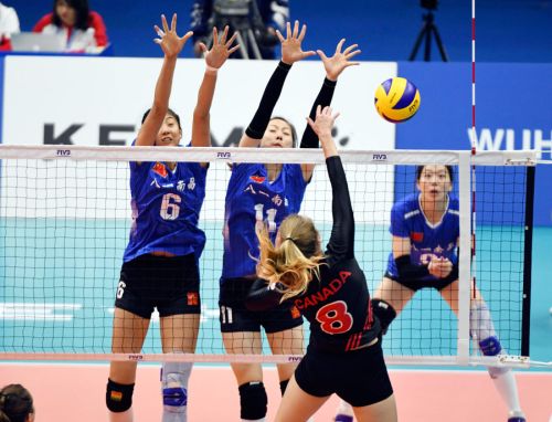 軍運會中國女排3-0加拿大(圖3) 軍運會中國女排3-0加拿大(圖3)